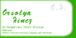 orsolya hincz business card